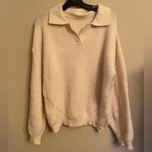 Cozy Johnny collar sweater 1X